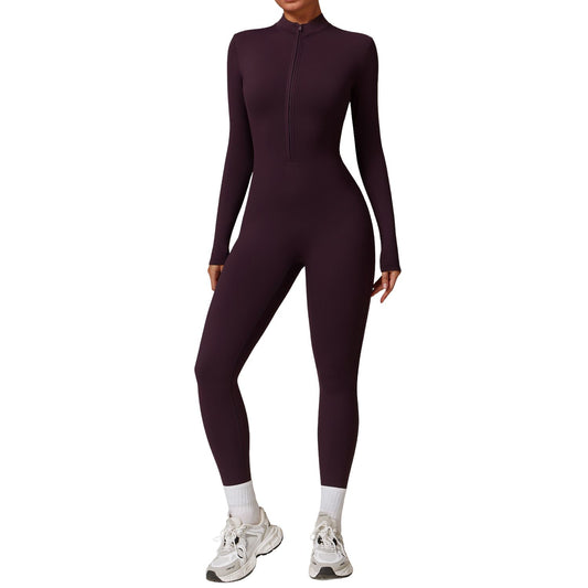 Long-sleeved Fitness Jumpsuit